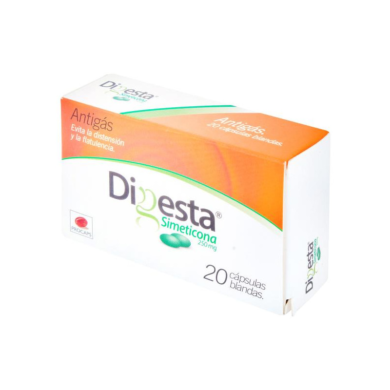 DIGESTA 250 MG 20 TBS SIMETICONA