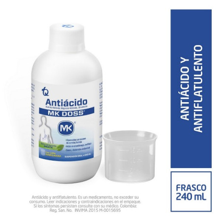 ANTIACIDO MENTA DOSS 240 ML MK SIMETICONA-HIDROXIDO ALUMINIO- MAGNESIO