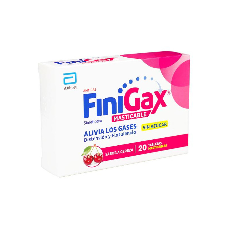 FINIGAX MASTICABLE CEREZA 20 TABLETAS SIMETICONA 