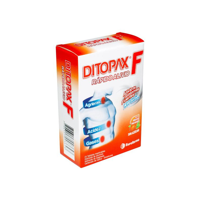DITOPAX F 25 TABLETAS SIMETICONA-HID ALUMINIO- MAGNESIO-CALCIO