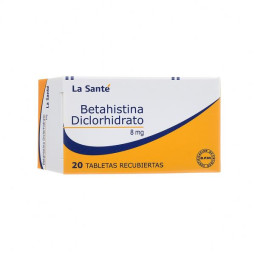 BETAHISTINA 8 MG 20 TABLETAS LS BETAHISTINA DICLOHIDRATO