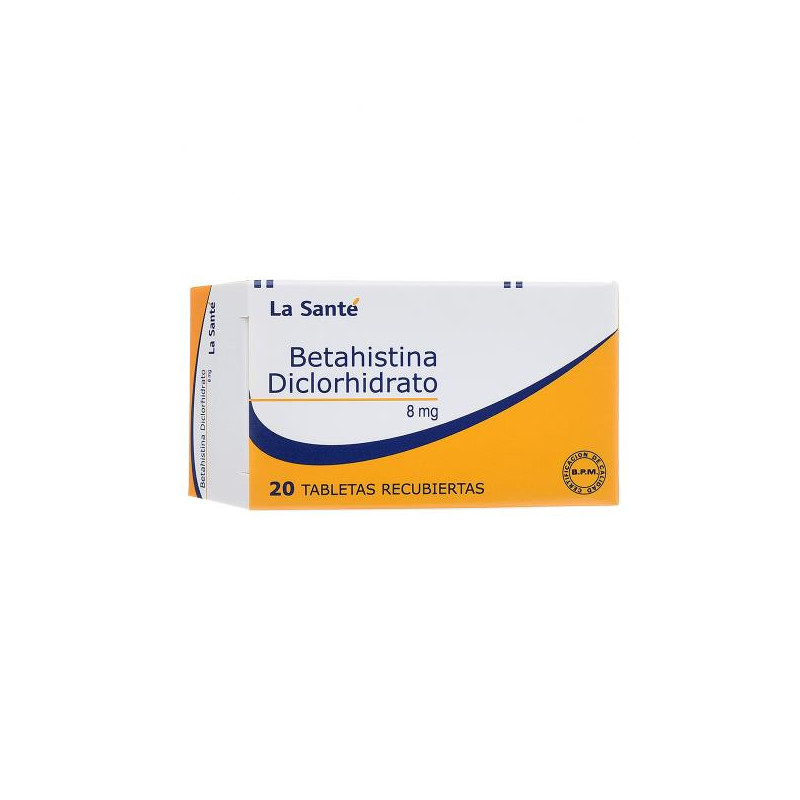 BETAHISTINA 8 MG 20 TABLETAS LS BETAHISTINA DICLOHIDRATO BETAHISTINA 8 MG 20 TABLETAS LS BETAHISTINA DICLOHIDRATO