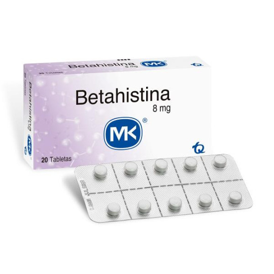 BETAHISTINA 8 MGS X 20 TBS MK- BETAHISTINA 8 MGS X 20 TBS MK-
