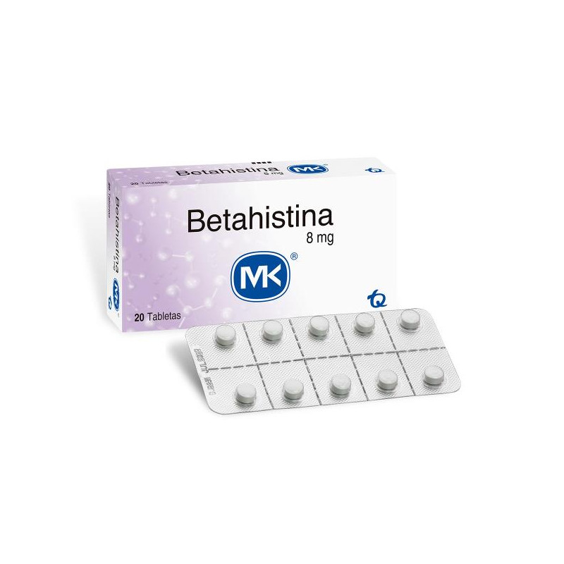 BETAHISTINA 8 MGS X 20 TBS MK- BETAHISTINA 8 MGS X 20 TBS MK-