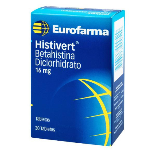 HISTIVERT 16 MG 30 TABLETAS BETAHISTINA DICLOHIDRATO