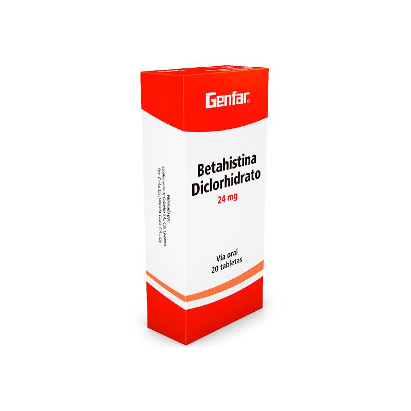 BETAHISTINA 24 MG 20TABLETAS GF