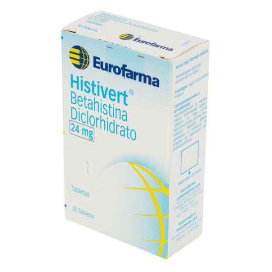 HISTIVERT 24 MG 30 TABLETAS BETAHISTINA DICLOHIDRATO HISTIVERT 24 MG 30 TABLETAS BETAHISTINA DICLOHIDRATO