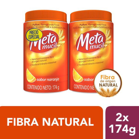 2 METAMUCIL FIBRA 174GR FCO 30 DOSIS P.E LAXANTE 