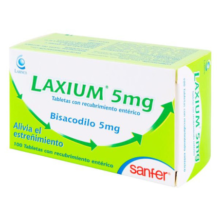 LAXIUM 5 MG 100 TABLETAS BISACODILO