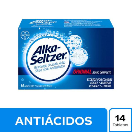 ALKA SELTZER 14 TABLETAS P.E BICARBONATO DE SODIO