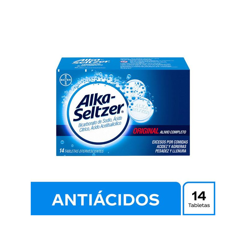 ALKA SELTZER 14 TABLETAS P.E BICARBONATO DE SODIO