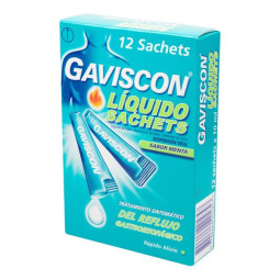 GAVISCON SUSPENSION MENTA 10 ML X 12 UDS ALGINATO-BICARBONATO DE SODIO CALCIO