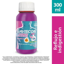 GAVISCON DOBLE ACCION SUSPENSION 300 ML ALGINATO-BICARBONATO DE SODIO CALCIO