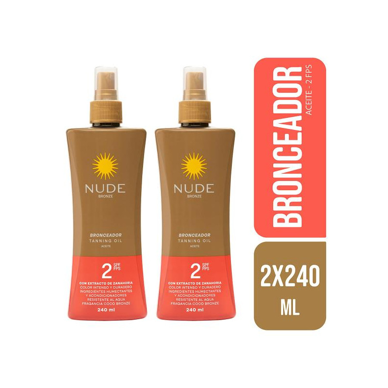 2 BRONC.NUDE ACEITE SPF 2 240 ML P.E BLOQUEADORES 