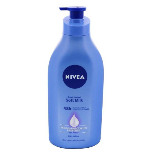 CREMA NIVEA BODY SOFT MILK SECA 1000 ML CREMAS