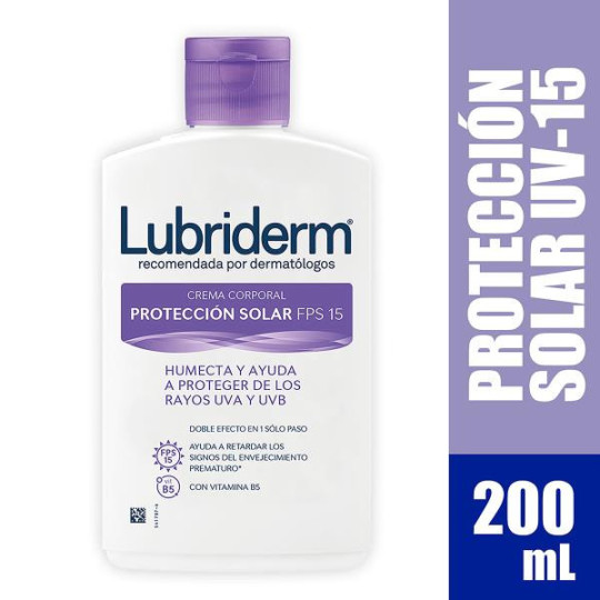 LUBRIDERM LOCION U.V.15 200 ML LOCIONES