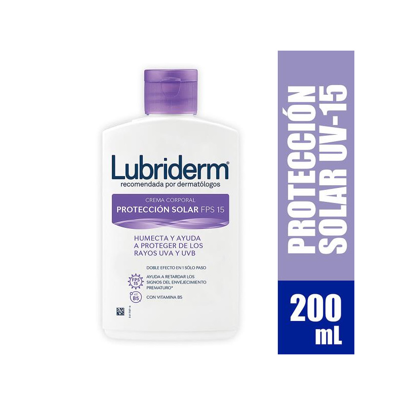 LUBRIDERM LOCION U.V.15 200 ML LOCIONES