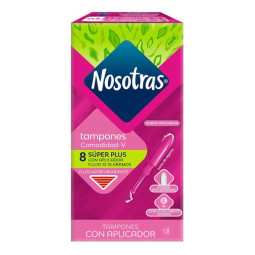 TAMP.NOSOTRAS APLICADOR SUPER PLUS 8UDS 