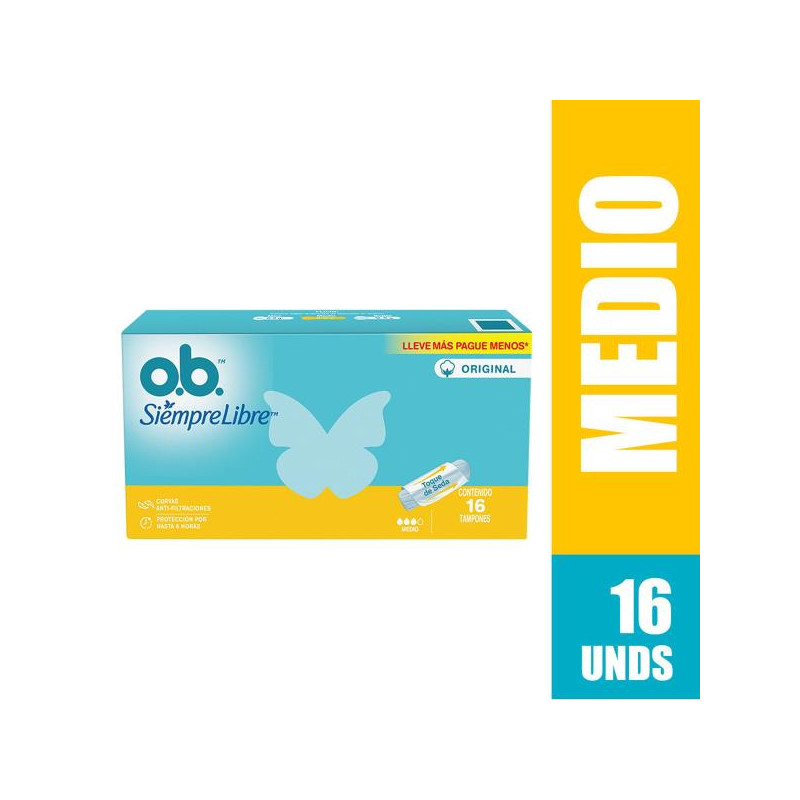 TAMPON OB ORIGINAL MEDIO 16 UDS TAMPON OB ORIGINAL MEDIO 16 UDS