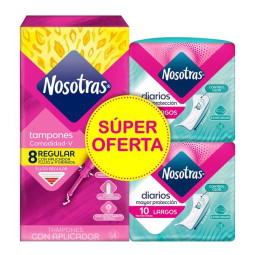 TAMPON NOSOTRAS.AP.REG.8UN 2PRO.LAR.S.OF 