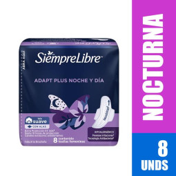 TOA.STAYFREE ALAS NOCT.AG.NAT.8 UDS TOALLAS