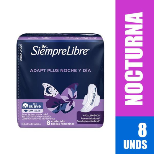 TOA.STAYFREE ALAS NOCT.AG.NAT.8 UDS TOALLAS