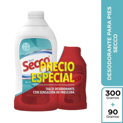 TALCO SECCO 300 GR GRATIS 90 GR IVA 