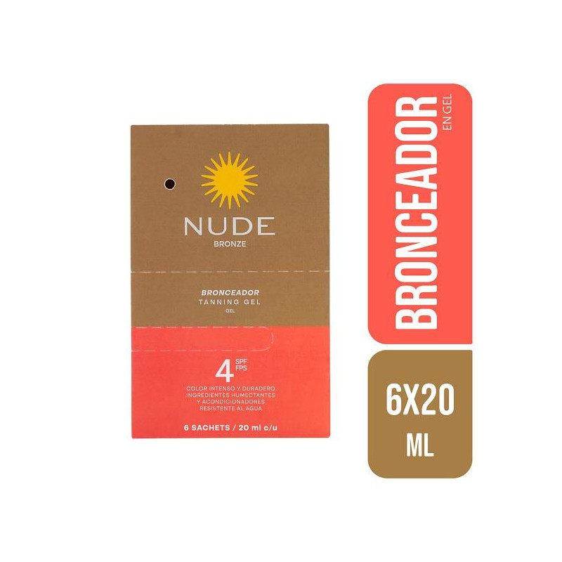 BRONCEADOR NUDE BRONZE TAN.GEL 20ML 6SBS