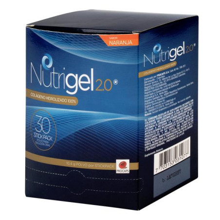 NUTRIGEL 2.0 NARANJA 30 SOBRES (DA) PROTEINAS Y CARBOHIDRATOS