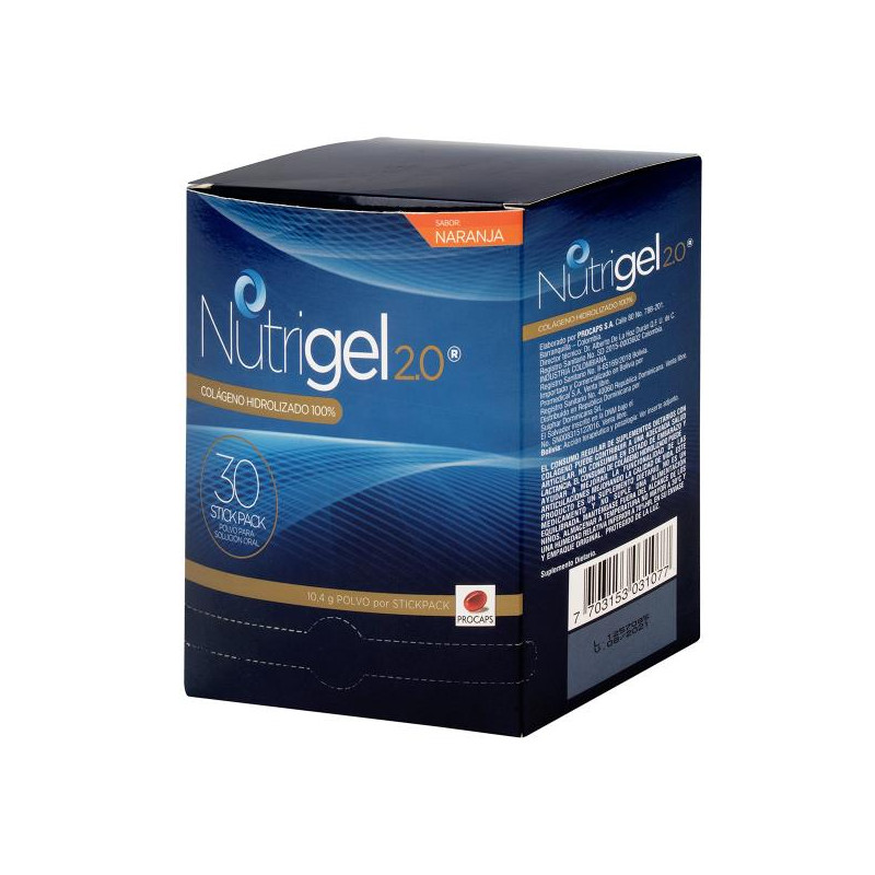 NUTRIGEL 2.0 NARANJA 30 SOBRES (DA) PROTEINAS Y CARBOHIDRATOS