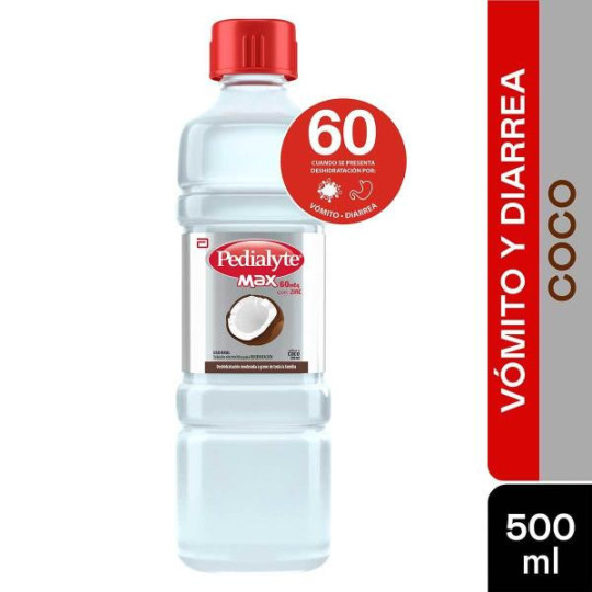 PEDIALYTE MAX CON ZINC 60 COCO 500 ML