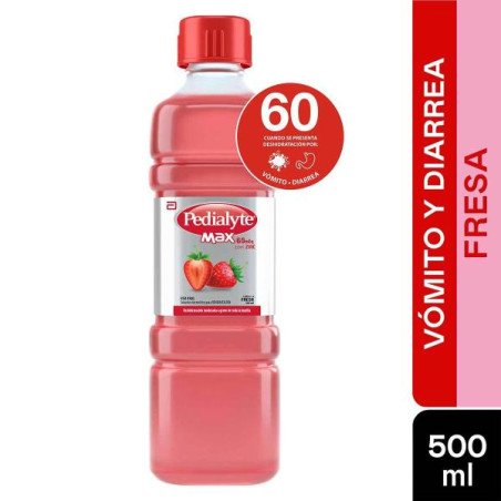 PEDIALYTE MAX CON ZINC 60 FRESA 500 ML 