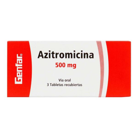 AZITROMICINA 500 MG 3 TABLETAS GF AZITROMICINA