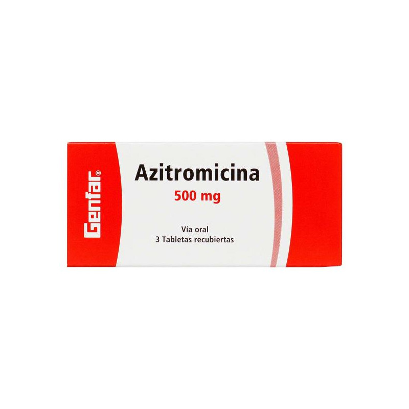 AZITROMICINA 500 MG 3 TABLETAS GF AZITROMICINA