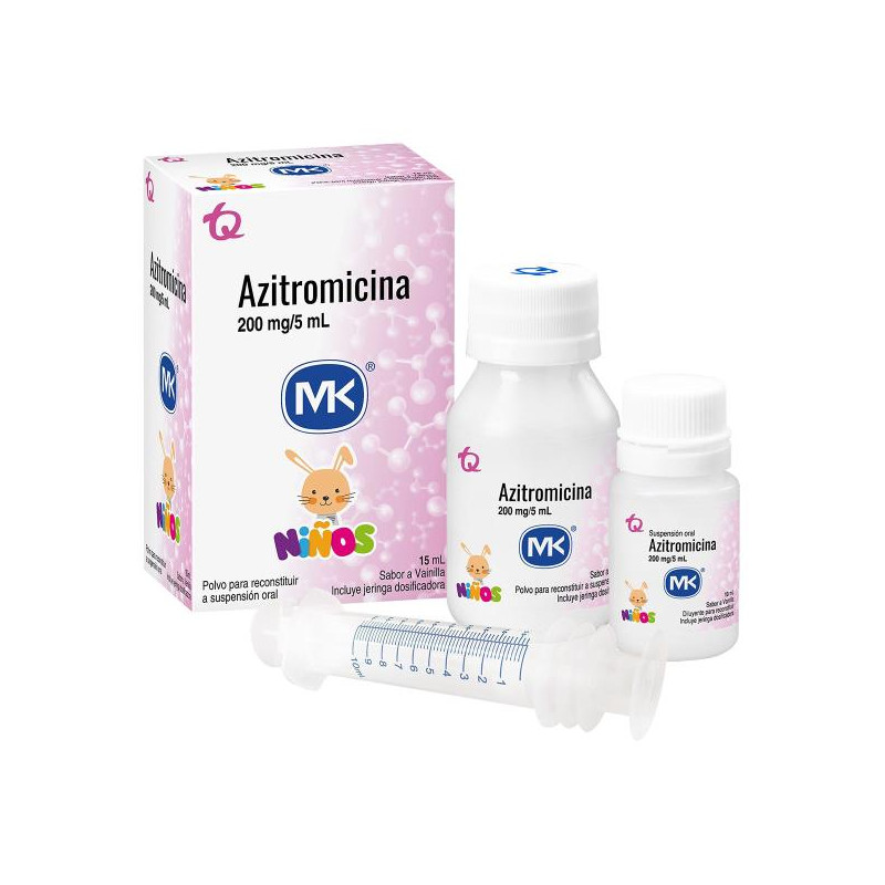 AZITROMICINA 200 MG SUSPENSION 15 ML MK AZITROMICINA