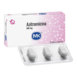 AZITROMICINA 500 MG 3 TABLETAS MK AZITROMICINA