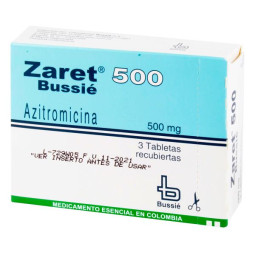 ZARET 500 MG 3 TABLETAS (DA) AZITROMICINA