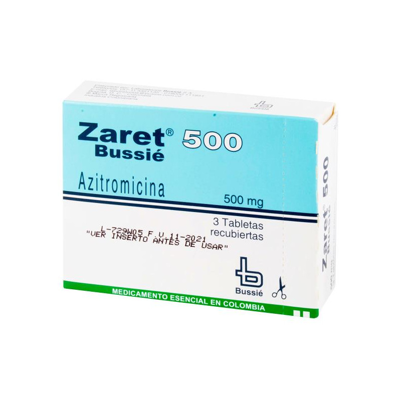 ZARET 500 MG 3 TABLETAS (DA) AZITROMICINA