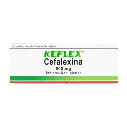 KEFLEX 500 MG 24 TBS (DA)(A) CEFALEXINA