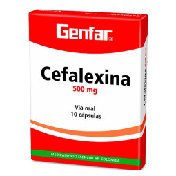 CEFALEXINA 500 MG 10 CAP GF CEFALEXINA