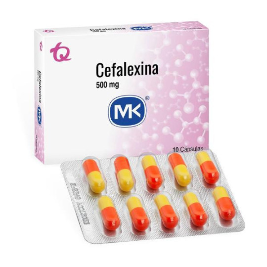 CEFALEXINA 500 MG 10 CAPSULAS MK CEFALEXINA