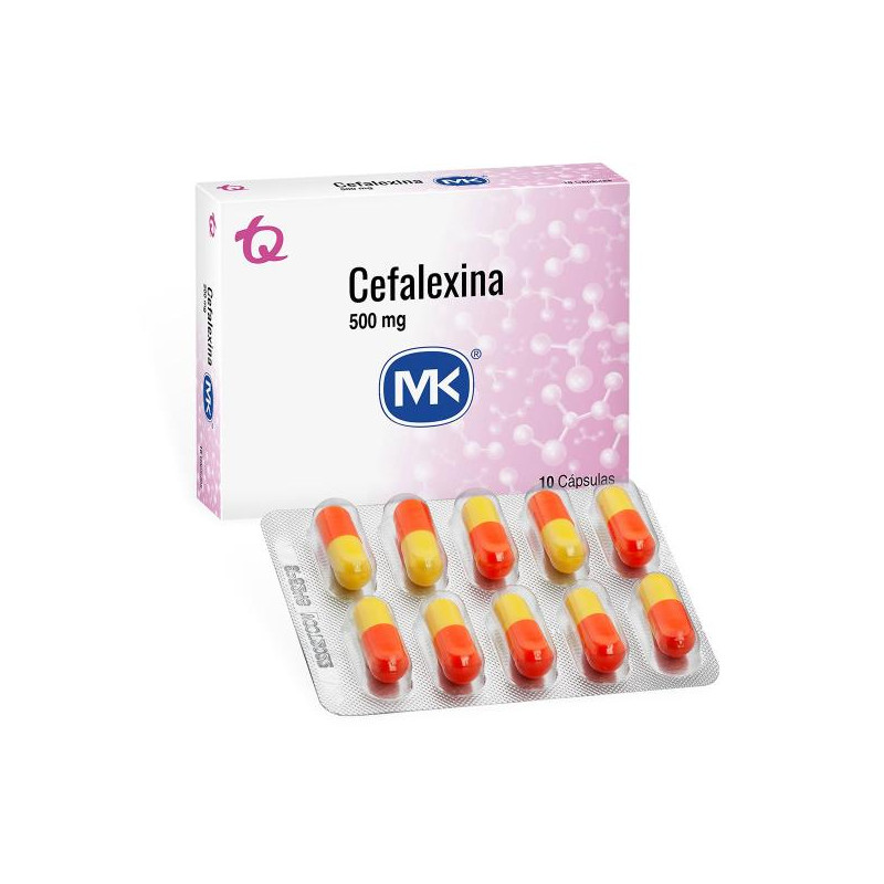 CEFALEXINA 500 MG 10 CAPSULAS MK CEFALEXINA