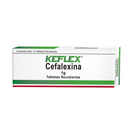 KEFLEX 1 GR 10 TABLETAS (DA)(A) CEFALEXINA