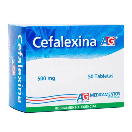CEFALEXINA 500 MG 50 TABLETAS AG CEFALEXINA