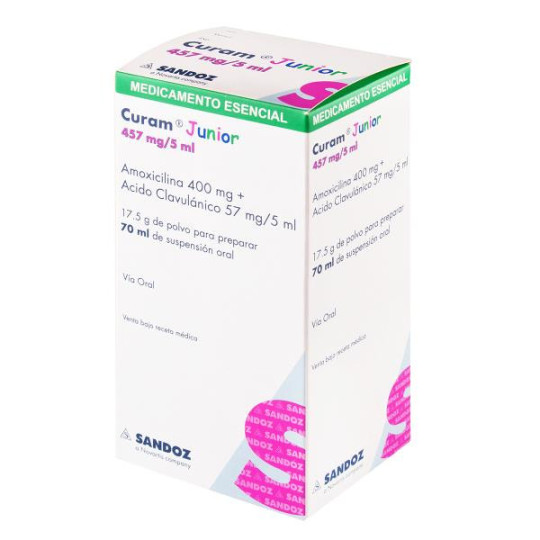 CURAM JUNIOR 457 MG SUSP. 70 ML (DA) AMOXICILINA ACIDO CLAVULANICO