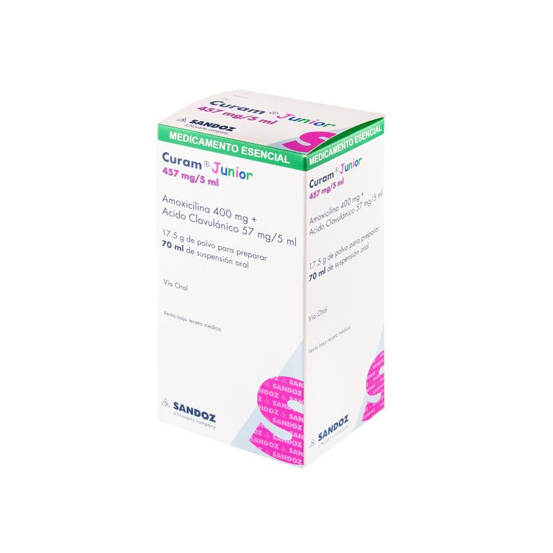 CURAM JUNIOR 457 MG SUSP. 70 ML (DA) AMOXICILINA ACIDO CLAVULANICO