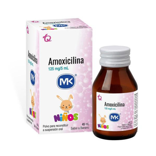 AMOXICILINA 125 MG SUSPENSION 45 ML MK AMOXICILINA