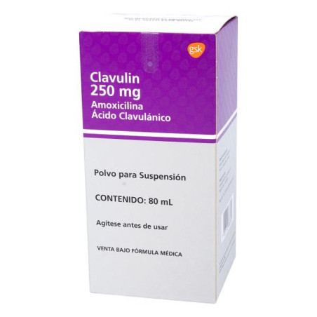 CLAVULIN 250 MG SUSP 80 ML(DA) AMOXICILINA ACIDO CLAVULANICO