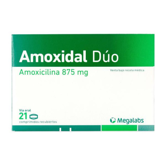 AMOXIDAL DUO 875 MG 21 COMPRIMIDOS (DA) AMOXICILINA