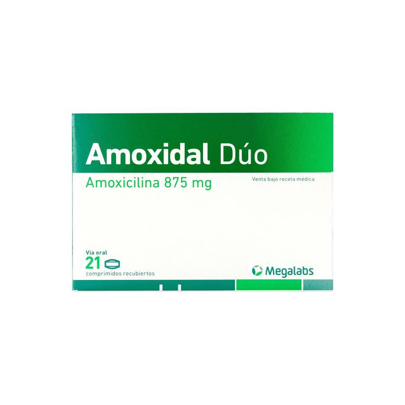 AMOXIDAL DUO 875 MG 21 COMPRIMIDOS (DA) AMOXICILINA